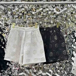 Short shorts designer designer marca original 24 verão novo estilo flor flor de ouro letra de seda jacquard perna larga k45 mtgs l048