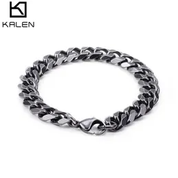 Retro 316 Stainless Steel Brushed Link Chain Bracelets For Men Biker Matte Hand Chain Wrist Wrap Bracelets Cheap Jewelry8274730