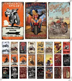 Classic Motorcycle Tin Metal Painting Signs TT Movie Motor Vintage Metal Sign Retro Plaque Wall Decor for Garage Bar Man Cave Deco3860118