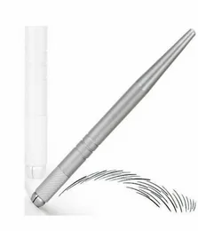 جديد 100pcs الفضة الفضية الدائمة القلم 3D تطريز ماكياج يدوي القلم الوشم الحاجب microblade KI521451280