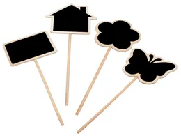 Znaczniki roślin marker uroczy kształt karty Wstawienie Mini Blackboard Woodiness Arts and Crafts Oryginalność wyposażona w domek kwiat 95577785