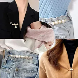 Brosches 10 st mode Pearl Brosch tröja sjalklipp midja byxor förlängande säkerhet stift för kvinnor klädklänning kjol