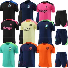 2024 2025 Brazylii Mężczyźni trening piłkarski dres piłki nożnej koszulki Polos Polos krótkie krótkie spodenki Zestaw 24 25 Męs