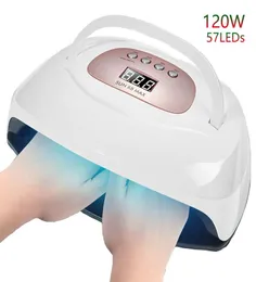 120 W Sun X8 Max UV LED Salon 57 LED Szybkie leczenie wszystkich Polisków żelowych 10s 30s 60s 99s Mocna suszarka do paznokci 2103052712795