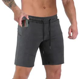 Homem shorts lula de verão esportivo vendendo algodão masculino Fiess Athletic Workout Short com bolsos de moto de moto