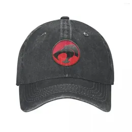 Ball Caps Washed Denim Thundercats Logo Baseball Cap Unisex Spring Autumn Snapback Hat Vs HiMan Cheetara 80s Retro Casquette