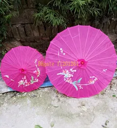 50pcslot whole Wedding Party Handpainted Flowers colorful silk Cloth parasol Chinese handicraft umbrella4886200