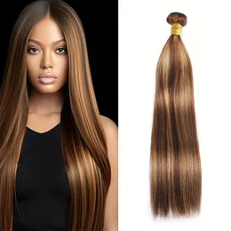 Podkreślenie P4/27 Włosy 1 pakiety Brazylijskie Cabelo Humano Virgem Remi Remi Unforted Straight Honey Blonde Bundles dla kobiet długotrwały wszechstronne przedłużenia włosów