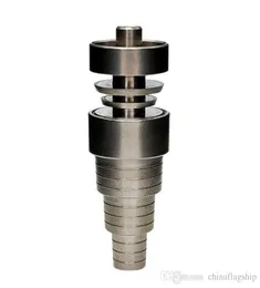 Top quality 6 in 1 Adjustable domeless GR2 dab nail Titanium nails Male Female for s glass bong in stock9798385