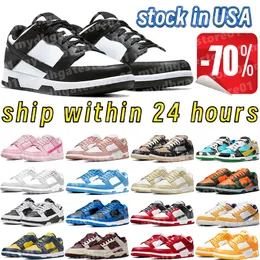 Män kvinnor designer löparskor låga pandor casual sneakers vit svart trippelrosa domstol lila lager i USA dhgate mens tränare lokala lager gai