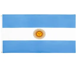 Arjantin bayrağı 90x150cm Arjantin Ulusal Bayrağı ve Banner 3x5ft Arg Argentinan Country Flags Kapalı Açık Uçan Asma 9310474