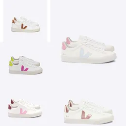 Top Vejasneaker Frauen Männer Weiße Vejaon-Sneaker Französische Brasiliengrün erdgrüne kohlenstoffarme Leben gegen Bio-Baumwolle Flats Plattform Sneakers Frauen klassische Designerin Sho Scho