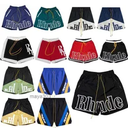 Rhude Shorts Mens Designer Men haikyuu服女性屋外ジョギングカジュアルレディースフィットネスメッシュ通気性ビーチパンツスポーツプレイバスケットボールnqdk