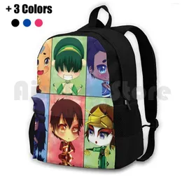 Backpack Team Pillow Outdoor Hiking Waterproof Camping Travel The Last Airbender Azula Zuko Iroh Aang Toph