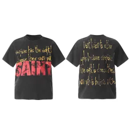 T-shirt de graffiti de verão de 2024 de verão masculino Mulheres Melhor Qualidade Printage Printic Camise