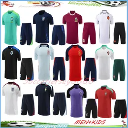 Niemcy 24/25 Brazylit Tracksuit piłkarski koszulki piłkarskie krótkie rękawy 2024 2025 Italia Anglia Camiseta de futbol hiszpańska koszula piłkarska maillot zestaw treningowy