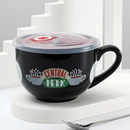 Mughe Coffee Mug Friends Show televisivo Central Perk Cappuccino Cup Kawaii Cute Breakfast Big Size Ceramic Drinkware 2906