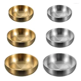 Bowls 9/12/13cm Stainless Steel Bowl Mixing Double Layer Heat Insulated Rice Metal Ice Cream Soup For Kitchen Flatwar
