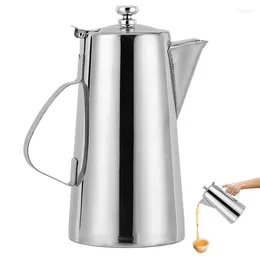 Hip Flasks Stainless Steel Milk Frothing Pitcher With Lids Espresso Steam Coffee Kettle Cappuccino Cream Cup Jug Drinks Water