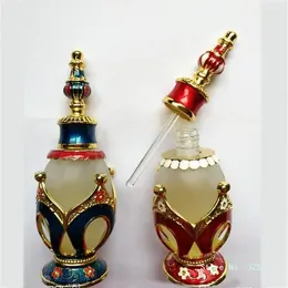 Garrafas de armazenamento 25 ml perfumes vazios de garrafas vintage reabastecidos portátil decorativo para óleo essencial