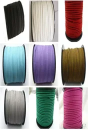 100 Yards Faux Suede Flat Leather Cord Necklace cord 2mm Spool Pick Your Color DIY jewelry7441003