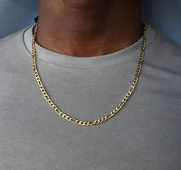 Catene 2021 Fashion Figaro Chain Necklace Uomini in acciaio inossidabile colore in oro lungo per il collare regalo per gioielli Hombres4150354