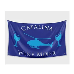 Catalina Wine Banner Flag 3x5Feet 150x90cm na zewnątrz wiszący poliester szybki z mosiężnymi przelotkami 8642216