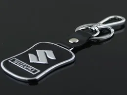 5pcslot moda araba logosu Suzuki metal deri anahtarlık için anahtarlık anahtar zincir yüzüğü llaveros chaveiro anahtar holder5593972