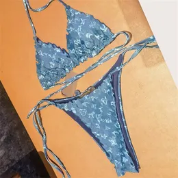 Kadın Tasarımcı Bikini Mektubu Nakış Mayo Yaz Moda Plajı Yüzme Avrupa ve Amerika Birleşik Devletleri Tide Marka Seksi Bikini Bayanlar Split Mayo Sıcak