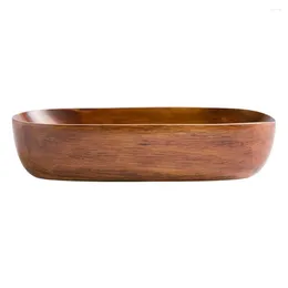 Plates Fruit Dishes Wood Solid Tray Dinner High Quality Oval Saucer Dessert Wide Usages High-Quality