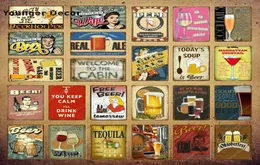 Welcom to the Cabin Decor Drink Beers Wine Cocktail Plack Vintage Metal Poster Tin Signs Pub Bar Casino Wall Decoration YI1573174183