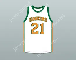 Custom Nay Mens /Kids Jason Carver 21 Hawkins High School Tigers White Basketball Jersey 2 Лучшие сшитые S-6xl