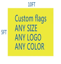 DHL Frshpping Football Team Club Flag Custom Mast 10x5 Ft Digital Print 100D Polyester Pongee Custom Flag3864637