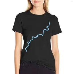 Women's Polos Edmonton - North Saskatchewan River T-shirt Oversized Plus Size Tops Tees T-shirts For Women Graphic Funny