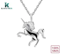 Kasanier 100 925 Sterling Silver Women Necklace Flying Unicorn Figure Pendant Fashion Jewelry Factory 7488901