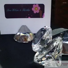 파티 호의 50pcs 심장 모양 Crystal Place 카드 홀더 다이아몬드 테이블 웨딩 장식 용품 드롭 드롭
