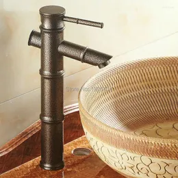 Bathroom Sink Faucets Bamboo Mixer Taps Single Handle Classic European Style Basin Faucet Antique Bacia Torneira And Cold RB1041