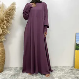 Ubrania etniczne Jilbabs Ubrania modlitewne Kobiety islamski abaya przywiązany szalik Dubai Turkish Muslim Sukienka swobodne hidżabi skromne stroje jilbabs modlitwę t240510