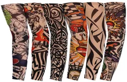 Nylon Elastic Temporary Tattoo Sleeve Outdoor Driving Riding Arm AntiUV Sunscreen Sleeve Breathable Fashion Designer Arm Stocking4192471