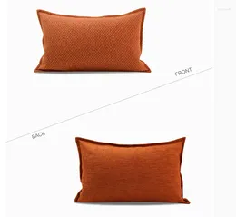 Kissen japanischer orange-rotes Baumwoll- und Leinenkissenbezug nordisches Sofa-Modellraum im japanischen Stil