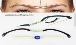 Mikroblading Eyebrow Ruler Mapping Kit Permanent Makeup Eyebrow Arrow Line Ruler med Mapping String för Brow MicroShading Maker9894790