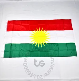 Курдский флаг 90150см Курдистан Курдский Полиэстерский флаг и запрещенные 2 стороны, напечатанные Home8133274