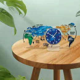 Zegary stołowe 3D Earth Bedroom Bureczka Zgadza biuro Offica Alarm Digital Watch Mute Despertador Relogio de Mesa