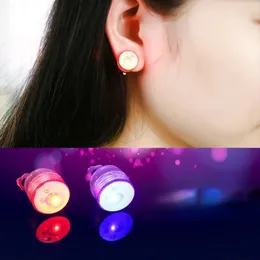 Party Decoration 24 Pair LED Light Ear Stud Rings Bar Clip Masquerade Props Gifts Cosplay Wedding