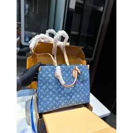brand tote bag designer bag fashion Denim handbag shoulder bag package fervent shopping packages M46871