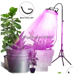 Grow Lights Waterproof Light Led Plant Growth Lamp Fl Spectrum Phytolamp With Stand Indoor Phyto Greenhouse Veg Flower Tent Drop Del Dhek2