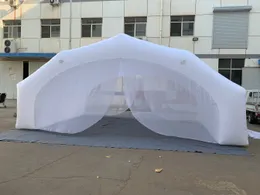Açık şişme reklam çadır çerçeve beyaz çadır tüneli, avukat için perde ile 10mlx8mwx5mh (33x26x16.5ft)