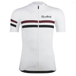 Motosiklet kıyafetleri 2024 satan Roubaix bisiklet takım elbise Erkekler Top Mountain Road Bike Nefes Alabilir Giysiler