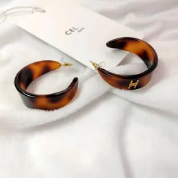 Orecchini di design di designer Celibrand Circle di lusso per donne retrò vintage Tortoiseshell aretes oorbellen brincos ha numeri name c orecchini a forma di orecchini gioielli