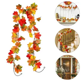 Dekorativa blommor Simulerade rotting Astetic Room Decor Fall Vine Harvest Festival lämnar Silk Flower Garden Pendant